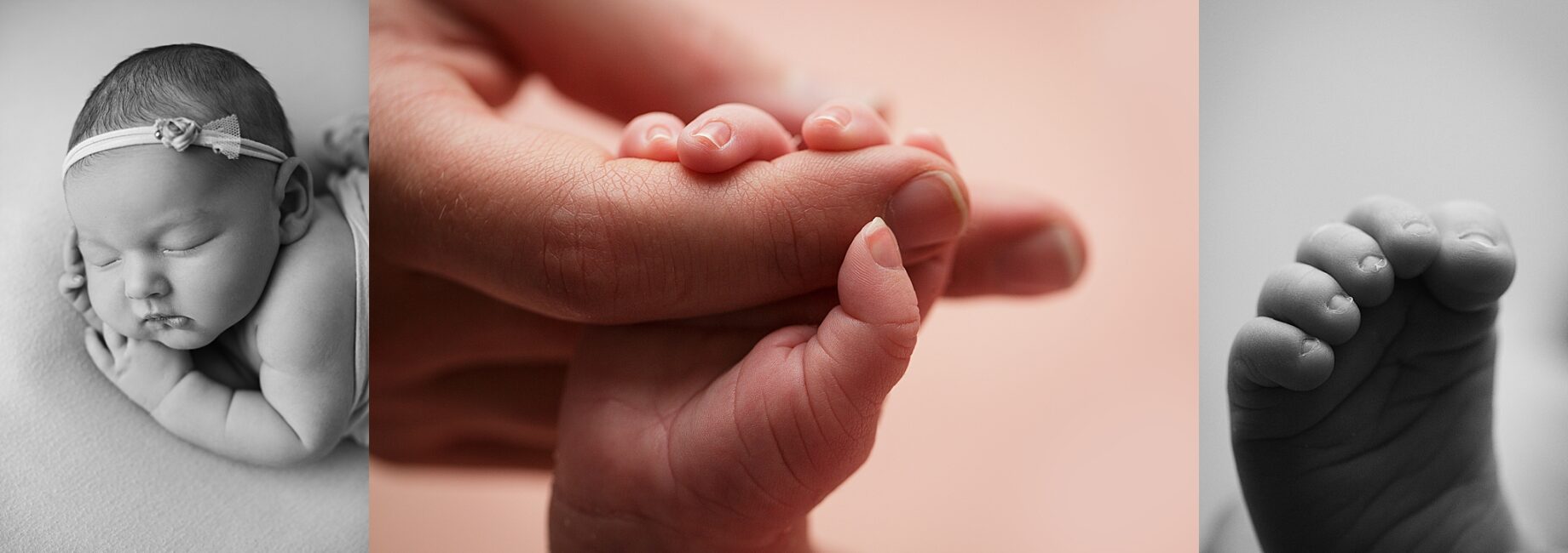 Perryville Missouri newborn photographer, baby holding moms finger, macro, detail, photoshoot, newborn photos