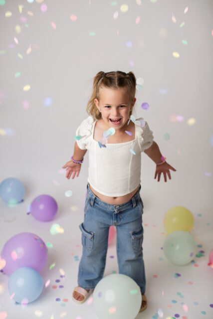 St. Louis newborn photographer, st Louis birthday photorapher, perryville Missouri Newborn photographer, farmington newborn photographer, rainbow birthday, rainbow balloons, barbie birthday