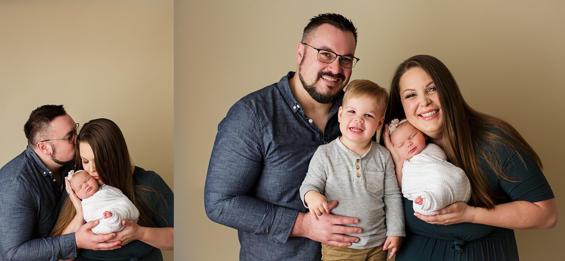 Cape Girardeau newborn photographer, Farmington newborn photographer, perryville newborn photographer, family newborn photography, little brother, cream backdrop, photography studio