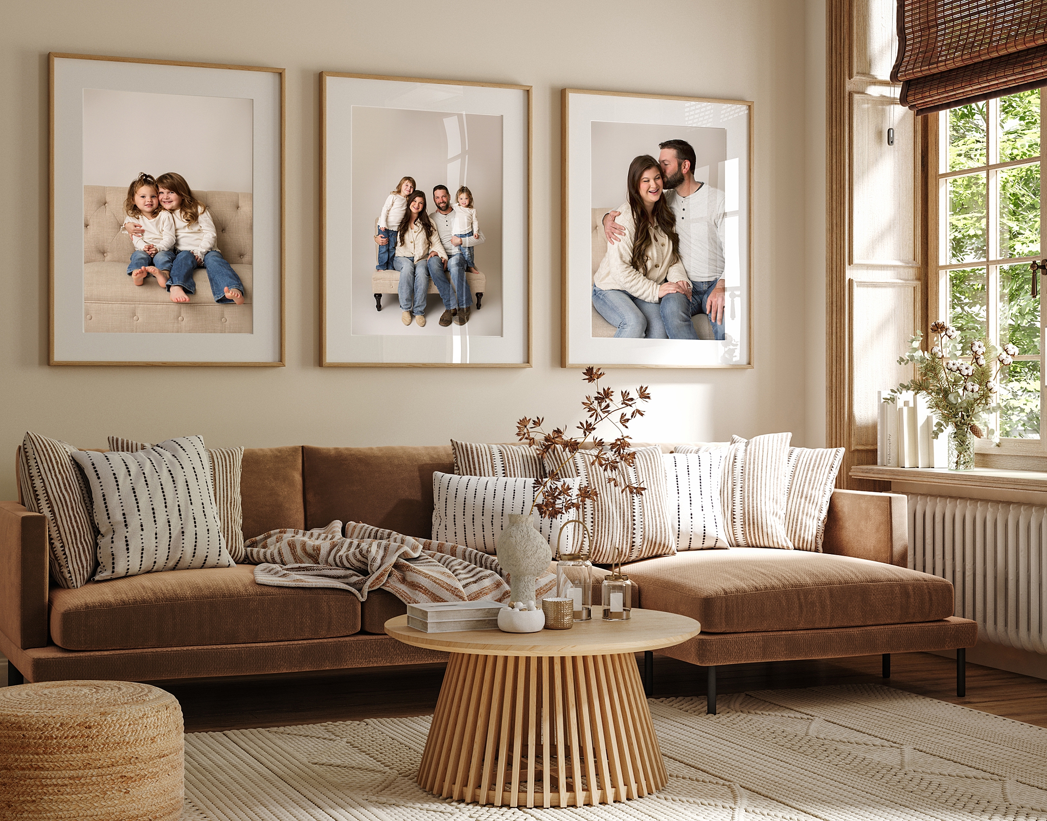 perryville family photographer, living room, pictures on wall, window, Cape Girardeau family photographer, ste Genevieve newborn photographer, Farmington photographer, Missouri Newborn photographer