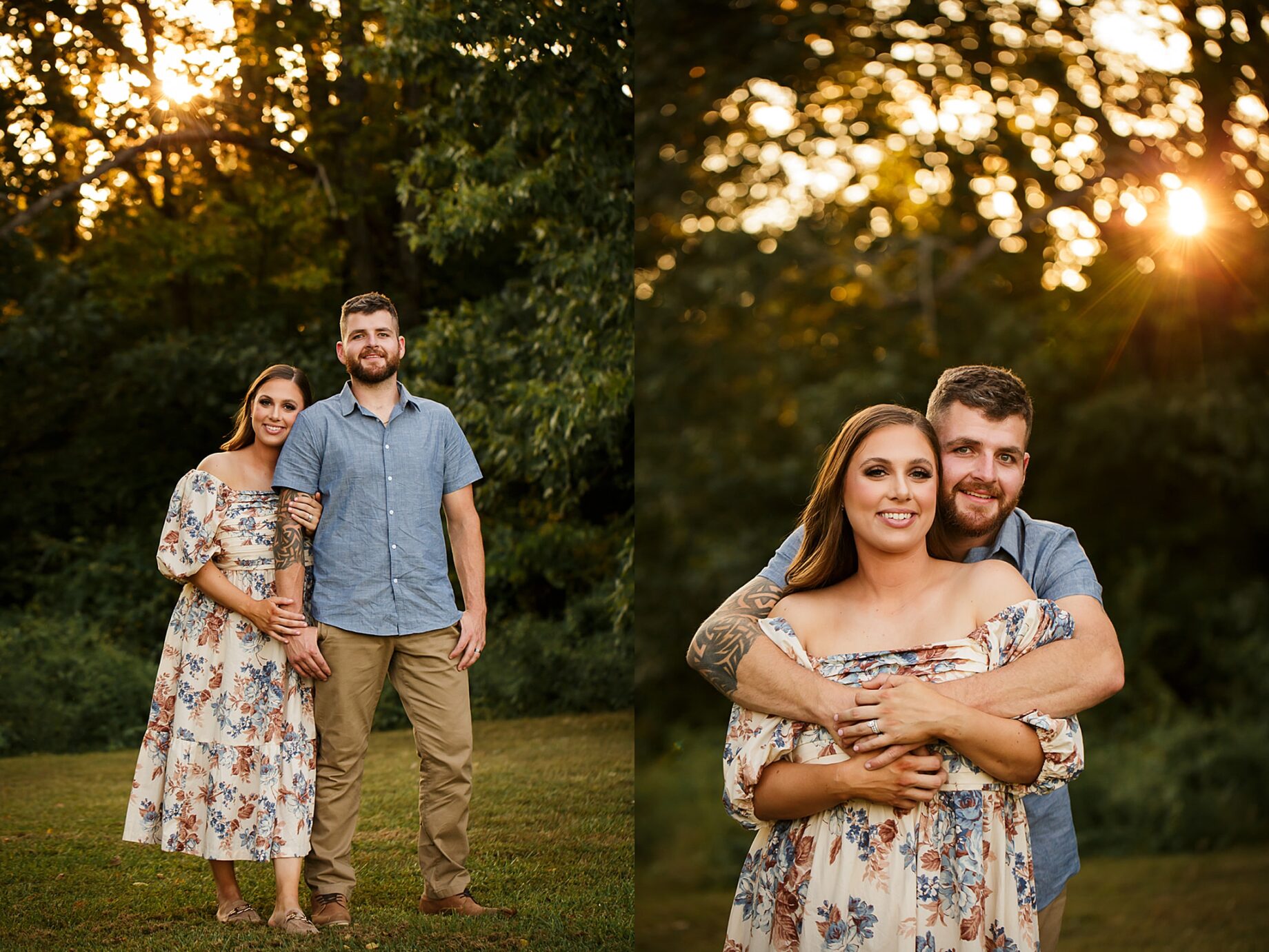 st Louis Missouri Newborn family photographer, Farmington Missouri Newborn family photographer, perryville Missouri Newborn family photographer, mom and dad, bokeh, sunset family session, mom holding dads arm, couples photographer, arch